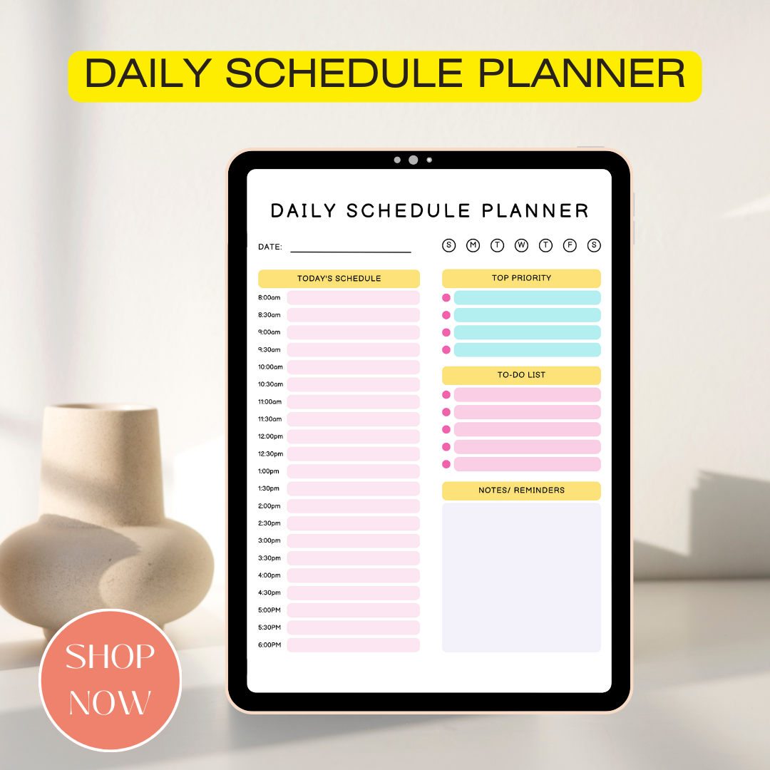 Daily Schedule Planner – InfoDontiX